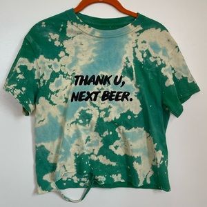 St Patricks Day Tie Dye Crop Top Lucky Irish ☘️